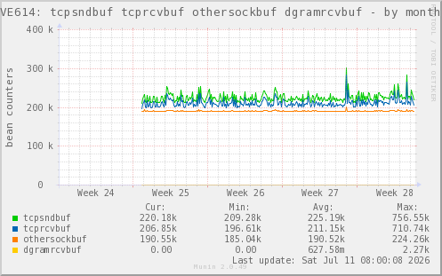 VE614: tcpsndbuf tcprcvbuf othersockbuf dgramrcvbuf